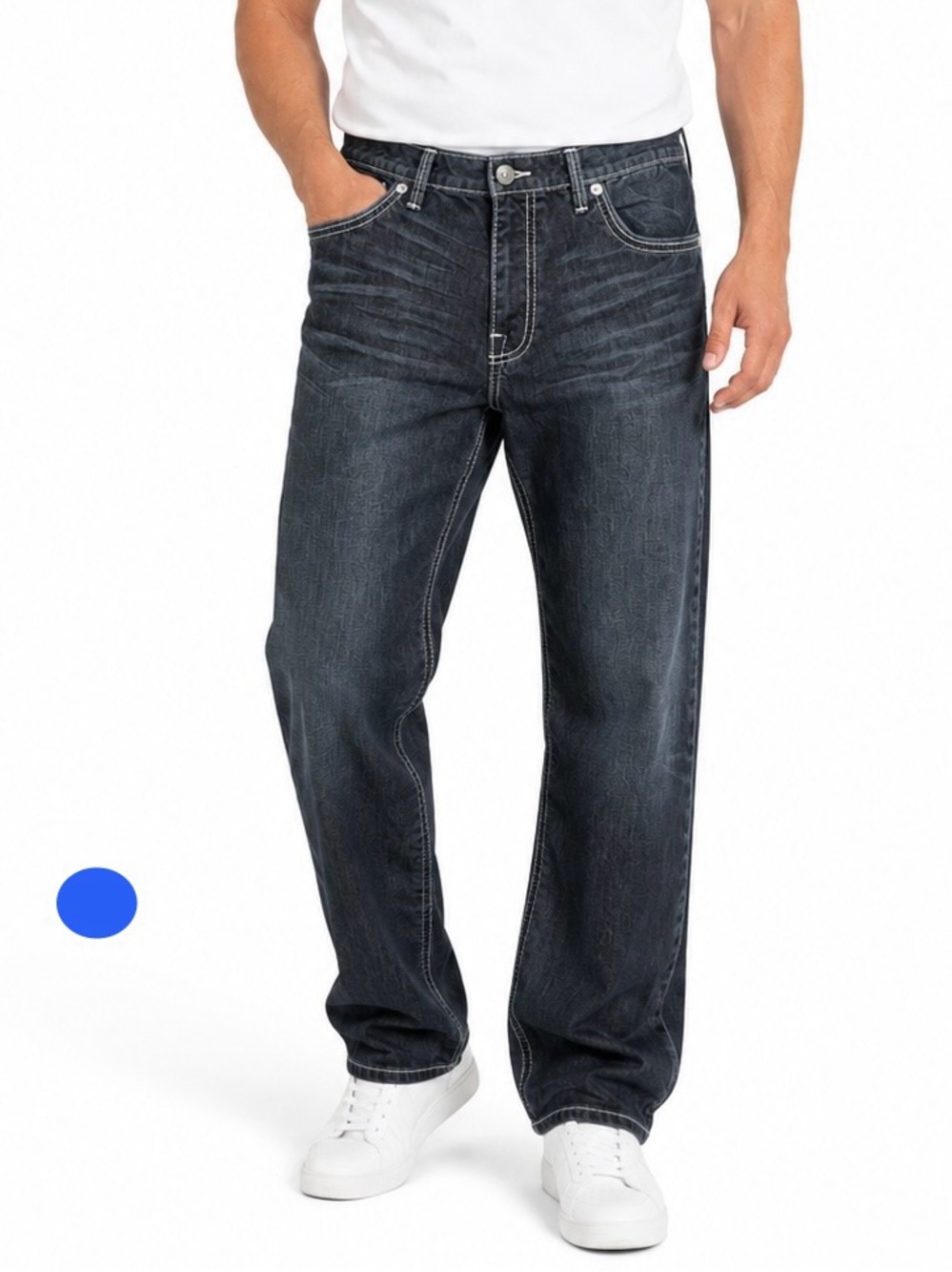 BKE Derek Jeans Men’s 36L Dark Wash Straight Leg 100% Cotton Denim